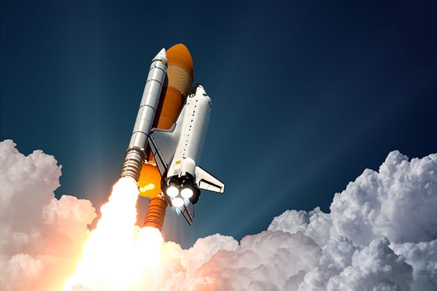 31531715 - realistic 3d scene of space shuttle launch